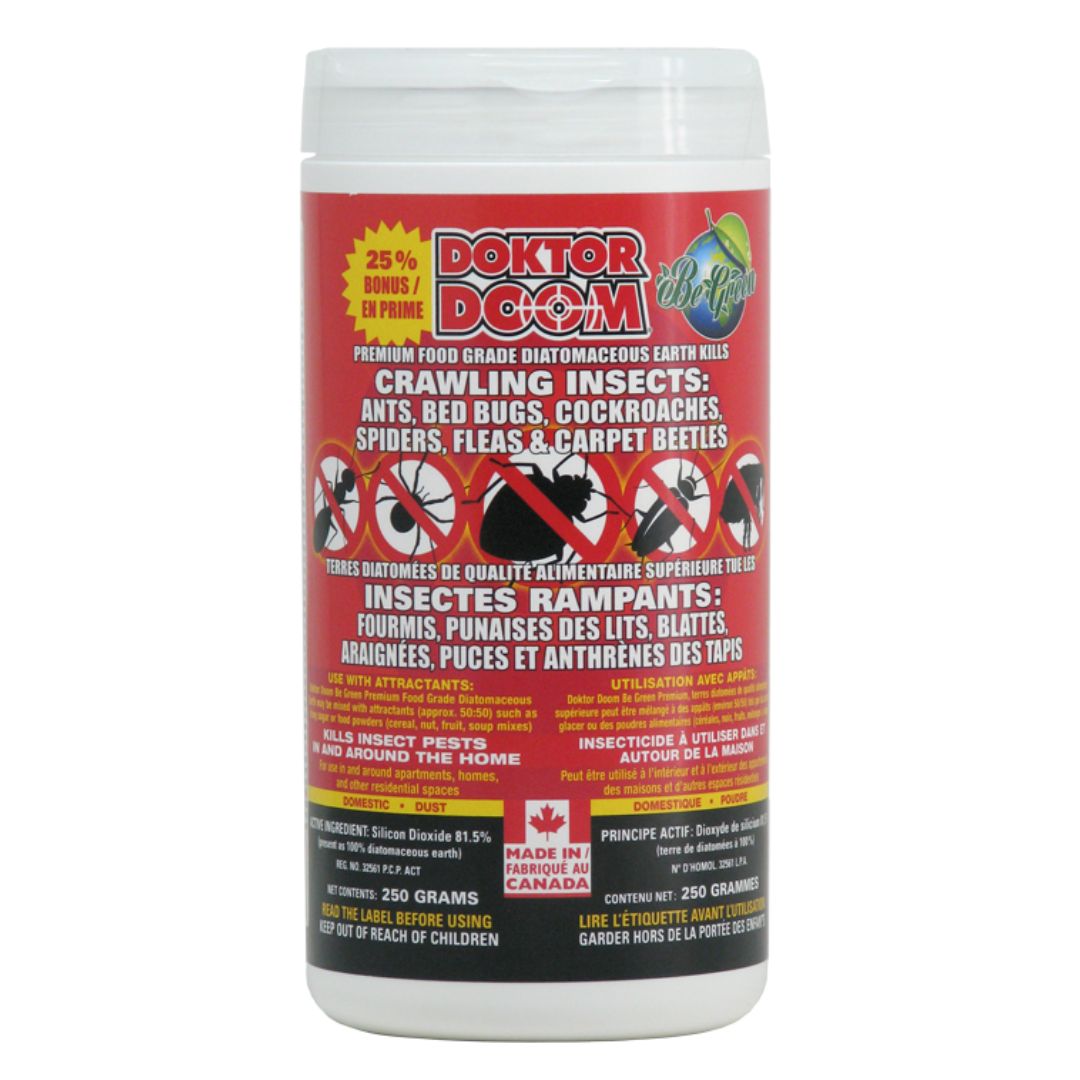 Doktor Doom Premium Food Grade Diatomaceous Earth – 250g Shaker Jar