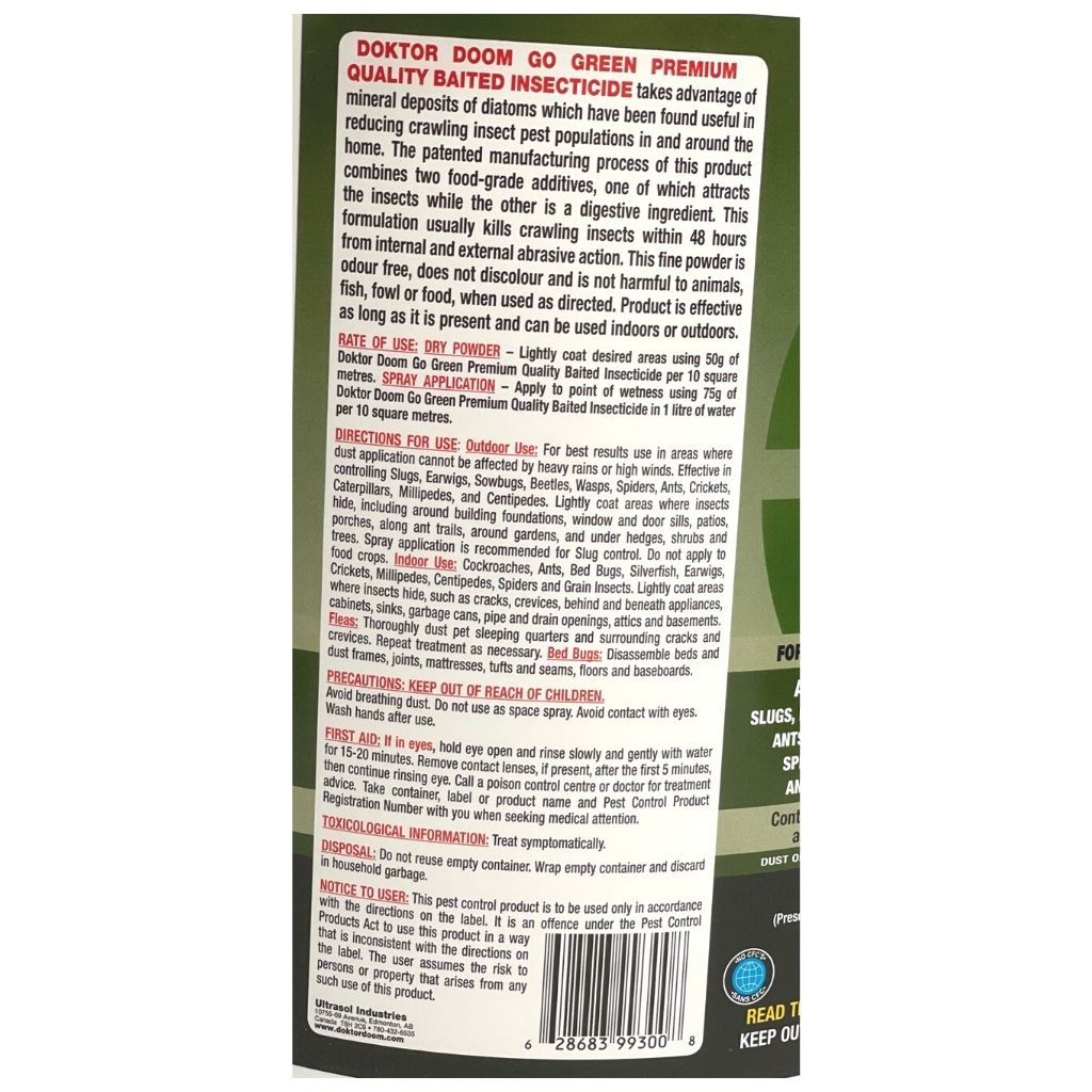 GoGreen Diatomaceous Earth Baited 1 kg LabelEN