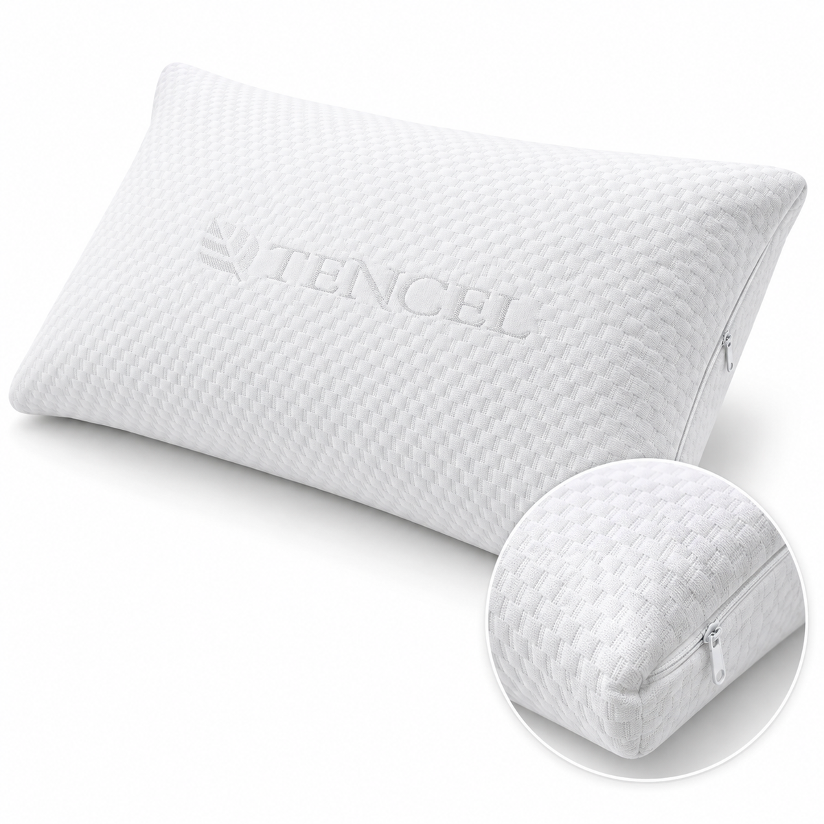 Tencel Bed Bug Proof Pillow Protector – Waterproof, Allergen & Dust Mite Barrier – 1 Pack