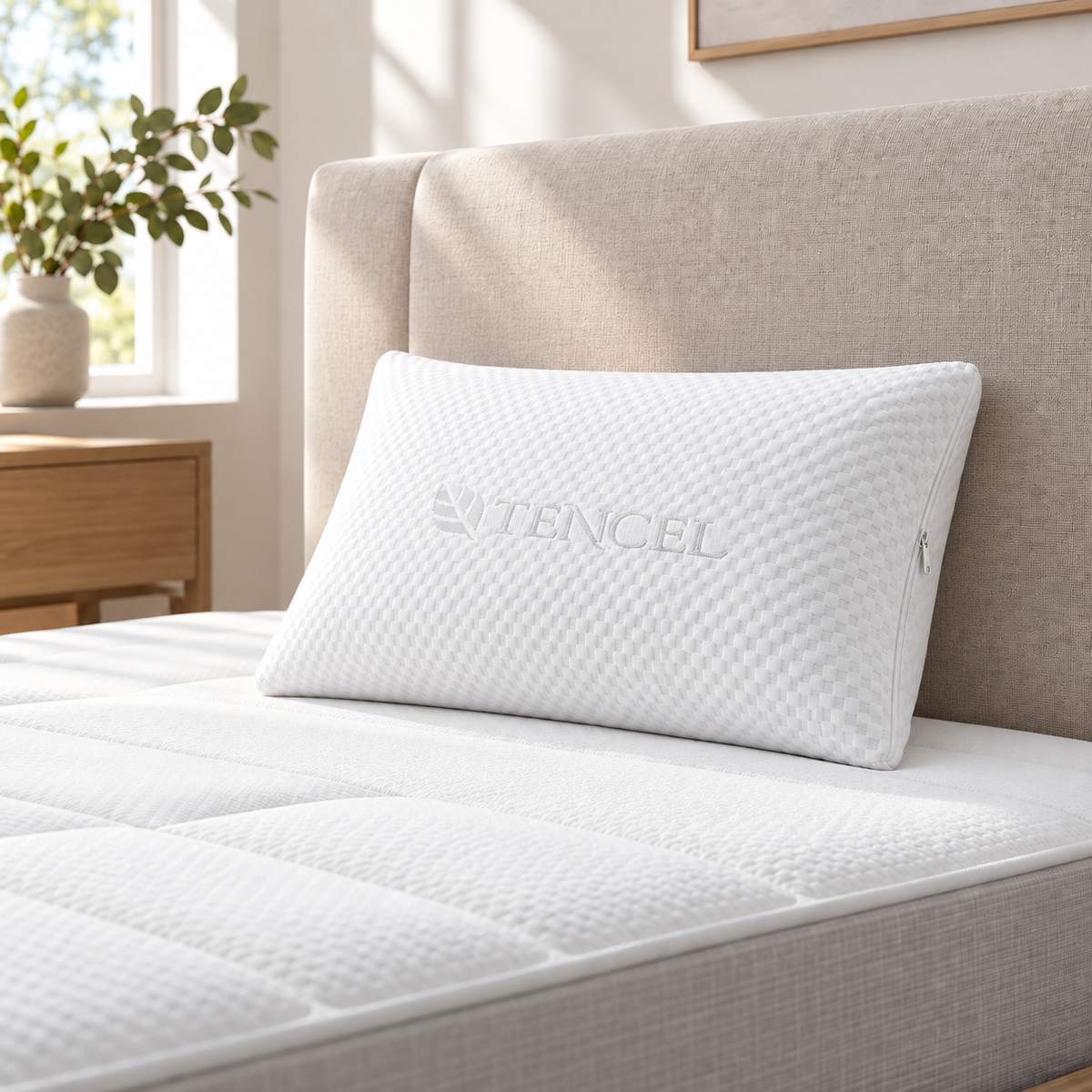 Tencel Bed Bug Proof Pillow Protector – Waterproof, Allergen & Dust Mite Barrier – 1 Pack